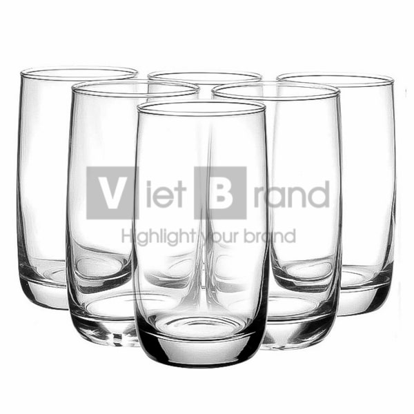 Set cốc thủy tinh cao in logo thương hiệu | Quà tặng gia dụng
