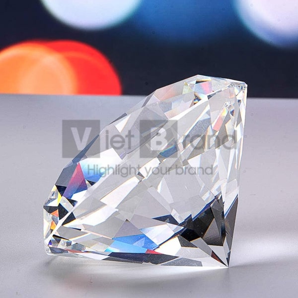 Chặn giấy pha lê cao cấp hình kim cương | In ấn theo yêu cầu
