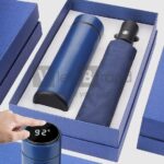 Gift set Bình giữ nhiệt hiển thị nhiệt độ và Ô gấp 3 tự động