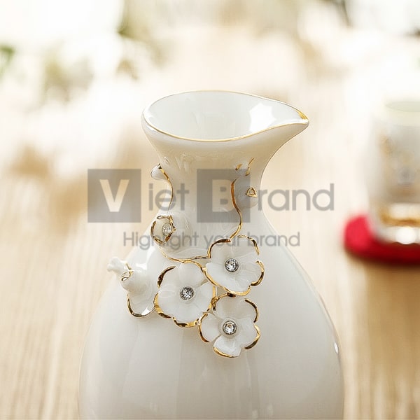 Quà tết | Ly rượu mạ vàng