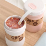 Cốc lúa mạch kèm nắp và quai xách