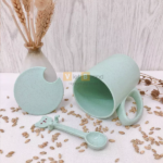 Cốc lúa mạch kèm thìa hình gấu