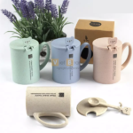 Cốc lúa mạch kèm thìa hình gấu