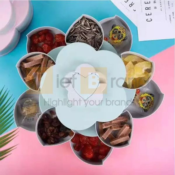 Khay mứt tết 2 tầng xoay 360 độ