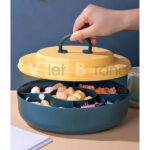 Khay đựng mứt tết 5 ngăn có nắp dễ thương
