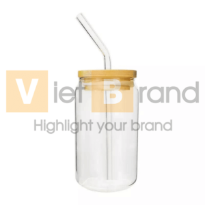 Bình nước thủy tinh borosilicate có nắp tre 350ML