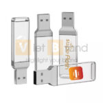 USB pha lê trong suốt có đèn LED