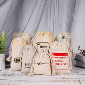 1 chiếc túi vải dây rút làm bằng cotton