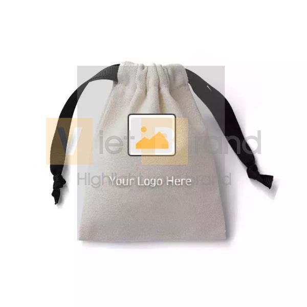 1 chiếc túi vải dây rút làm bằng cotton