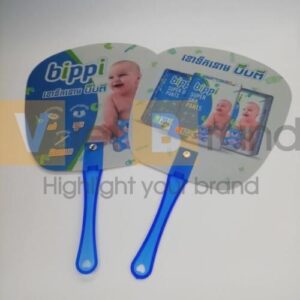 Quạt tròn nhựa cầm tay hỗ trợ in logo doanh nghiệp