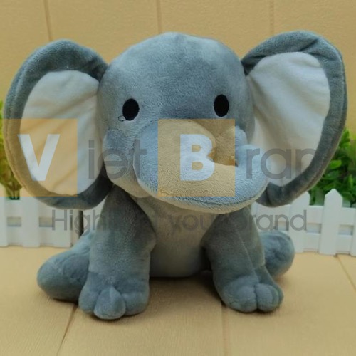 Thú nhồi bông hình con voi dễ thương hỗ trợ in logo 