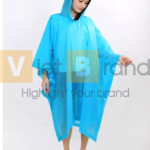 Áo mưa poncho trùm đầu cho người lớn