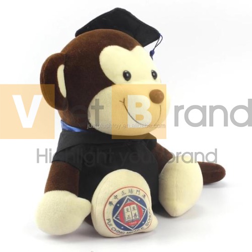 Thú nhồi bông hình khỉ tốt nghiệp làm quà tặng khách hàng 