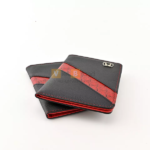 Bao bọc passport da Pu màu đen phối đỏ