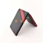 Bao bọc passport da Pu màu đen phối đỏ