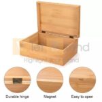 Bộ sản phẩm 1 hộp gỗ vuông lưu trữ đồ vật