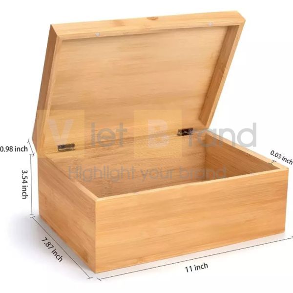 Bộ sản phẩm 1 hộp gỗ vuông lưu trữ đồ vật