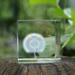 Chặn giấy pha lê 3D hình bồ công anh