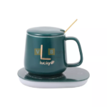 Cốc sứ hâm nóng kèm đế điện đun sôi Lucky
