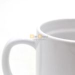 Cốc sứ trắng đế gỗ ép phong cách Bắc Âu