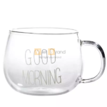 Cốc thủy tinh chịu nhiệt Good morning