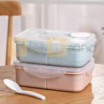 Hộp cơm bento 3 ngăn được làm từ nhựa cao cấp 