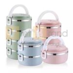 Hộp cơm trưa tách nhiệt 4 tầng được làm từ inox không gỉ
