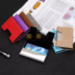 Hộp đựng namecard bỏ túi inox bọc da