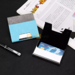Hộp đựng namecard bỏ túi inox bọc da