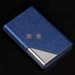 Hộp đựng namecard inox bọc da vạt chéo