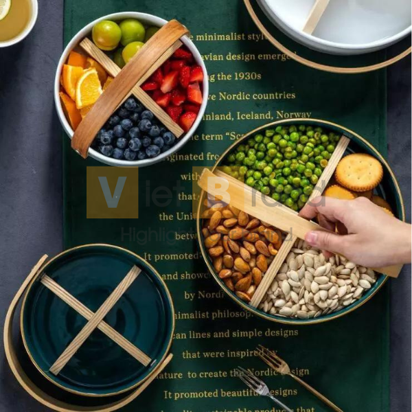 Khay phục vụ bằng gốm