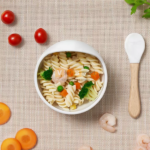 Set bát ăn dặm silicon kèm thìa chuôi gỗ