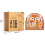 Set khay ăn 5 món bamboo hình động vật