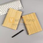 Sổ tay bìa gỗ tre kèm bút
