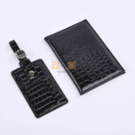 Tag hành lý giả da cá sấu kèm bọc da