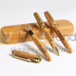 Bút bi kim loại tre ngòi 0,5 mm kèm tặng hộp đựng