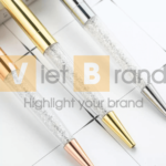 Bút bi kim loại crystal pen hỗ trợ in logo