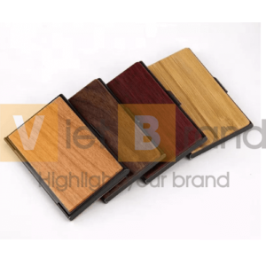 Ví tre kim loại bằng gỗ đựng danh thiếp hỗ trợ in logo sản phẩm