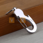 Móc khóa quà tặng hợp kim hình logo trống khắc laser tùy chỉnh