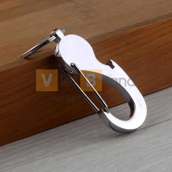 Móc khóa quà tặng hợp kim hình logo trống khắc laser tùy chỉnh