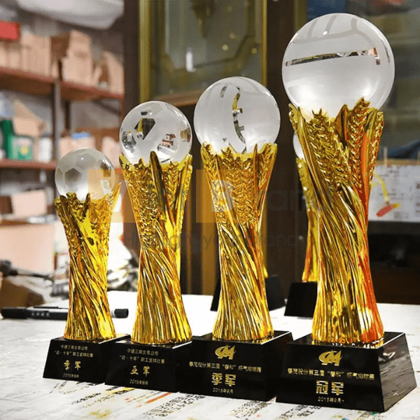 Cúp pha lê 3d giải vô địch danh hiệu và giải thưởng in Logo tùy chỉnh