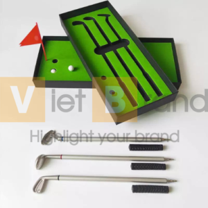 Set bút bi hình gậy golf in logo thương hiệu tùy chọn