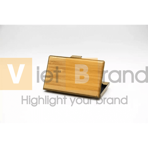 Ví tre kim loại bằng gỗ đựng danh thiếp hỗ trợ in logo sản phẩm