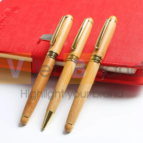 Bút bi kim loại tre ngòi 0,5 mm kèm tặng hộp đựng