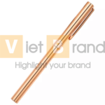 Bút bi vàng hồng có hỗ trợ in logo cho doanh nghiệp