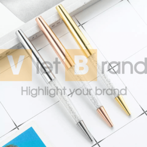 Bút bi kim loại crystal pen hỗ trợ in logo